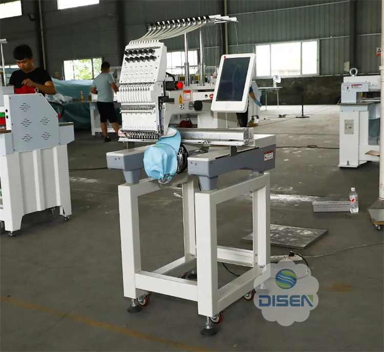 single head multi needle dahao a-15 computer nidle embroidery machine control pana 6needil cloth embroidery mach with wiri
