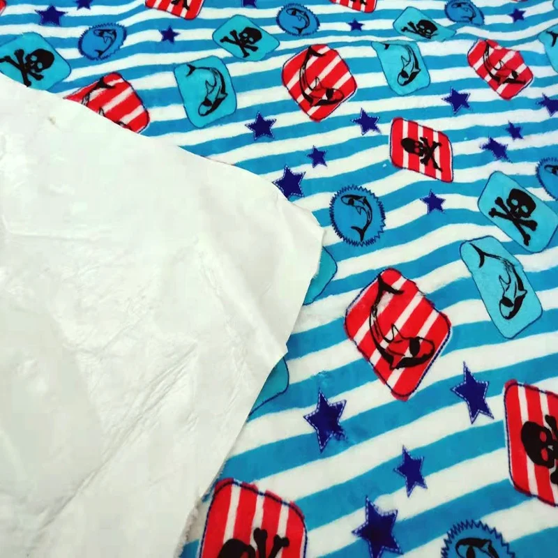 
Custom Printed Minky PUL Fabric For Baby Diapers 