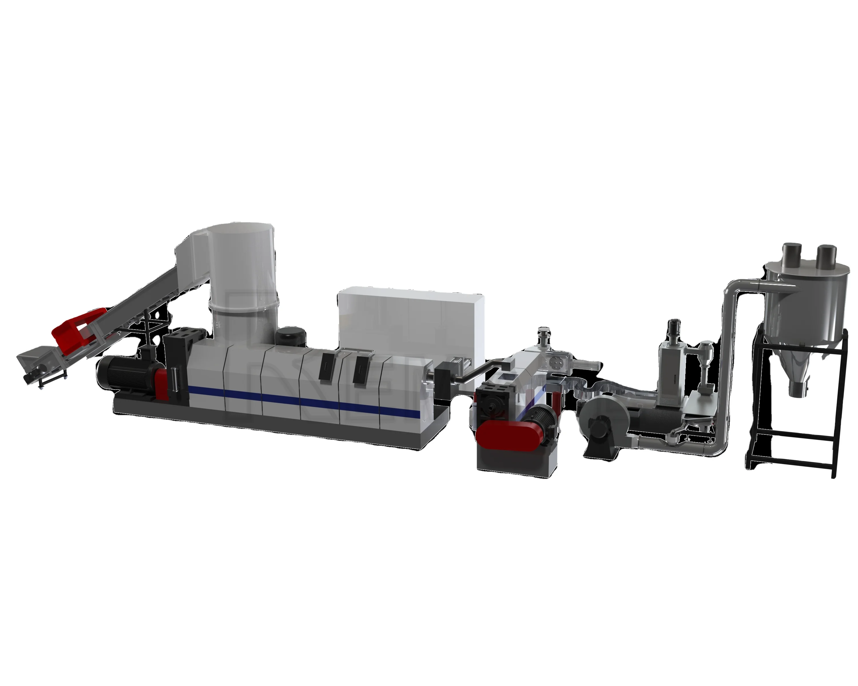 
Double stage PE PP LDPE Film and bags agglomerator Plastic pelletizer machine line 