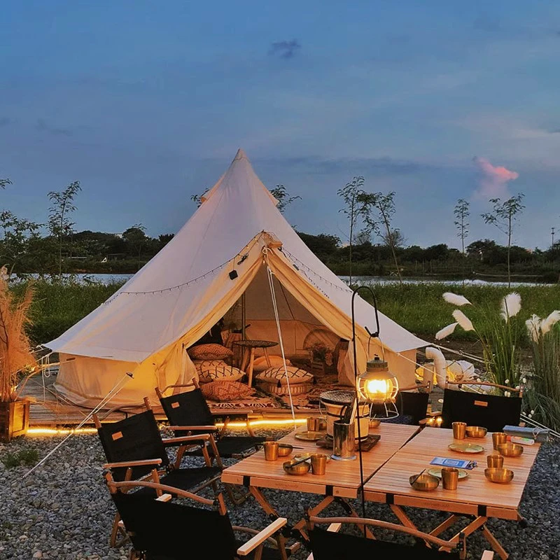 Luxury Canvas Cotton Yurt Tent Wedding Party Home 10 Person Promotion Sleepover Safari Festival Circus Large Other Glamping Tent