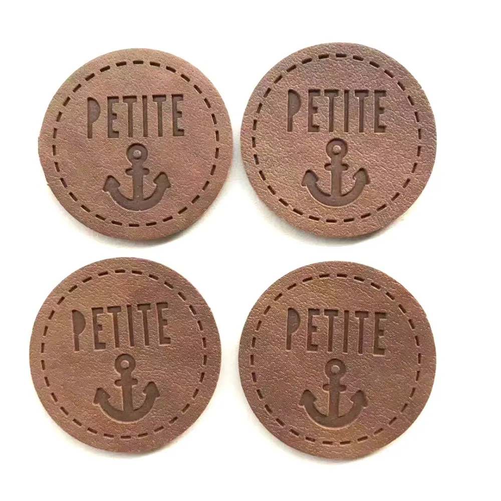 High Quality Garment Leather Patch Label Custom Logo Suede Soft Leather Patch Label Wholesale Cloth Luggage Leather Tag For Bag