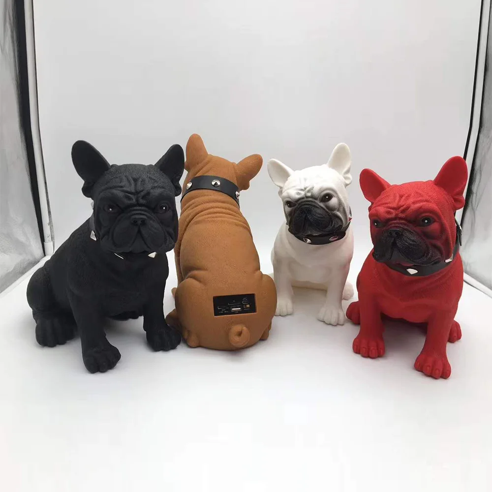 2020 NEW M208 Mini Full-Body Dog Speaker Bulldog Portable HIFI Loudspeaker Gift Christmas OEM Custom support FM Radio