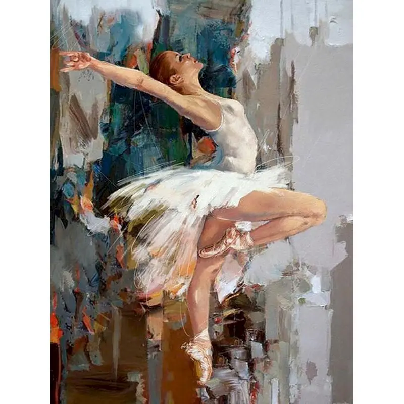 DIY Painting By Numbers Picture Colouring Zero Basis HandPainted Oil Painting Unique Gift Home Decor Ballerina
