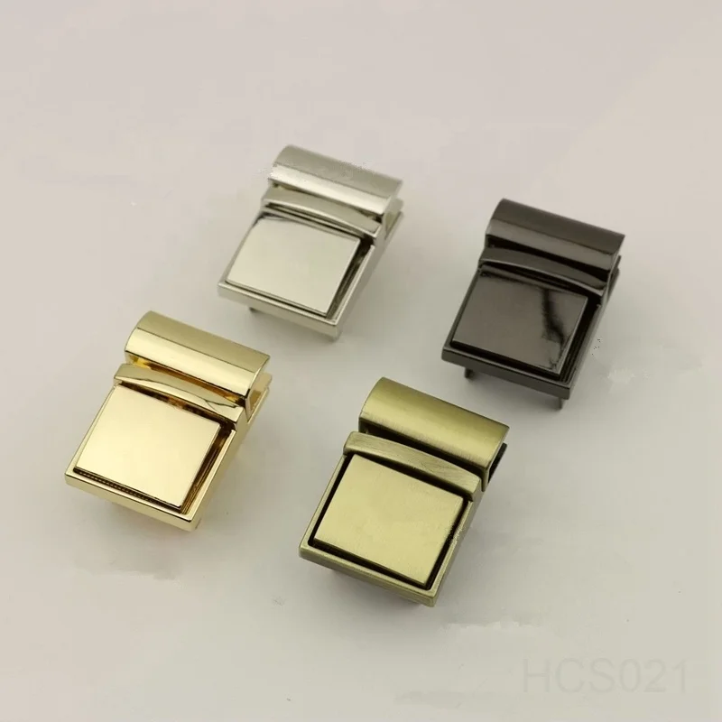 Factory supply bag accessories high quality 4 colored Mortise lock for leather bag