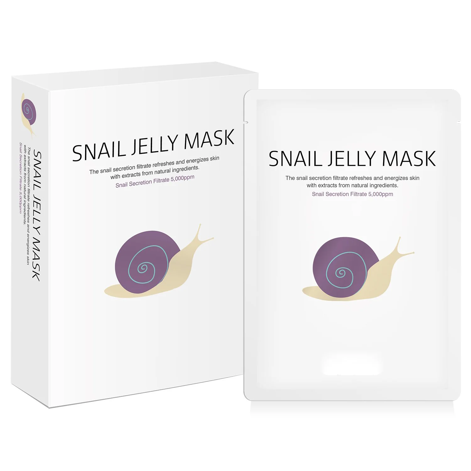 Wholesale Skin Care Moisturizing Snail Proteins Mask Nourishing Repairing Collagen Snail Jelly Face Mask