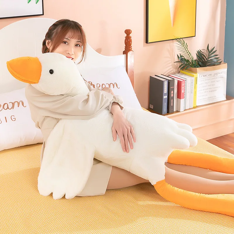 Comfort Big white stuffed Goose animal toy Simulation Swan Goose plush doll toy Swan plush throw pillow cushion for children