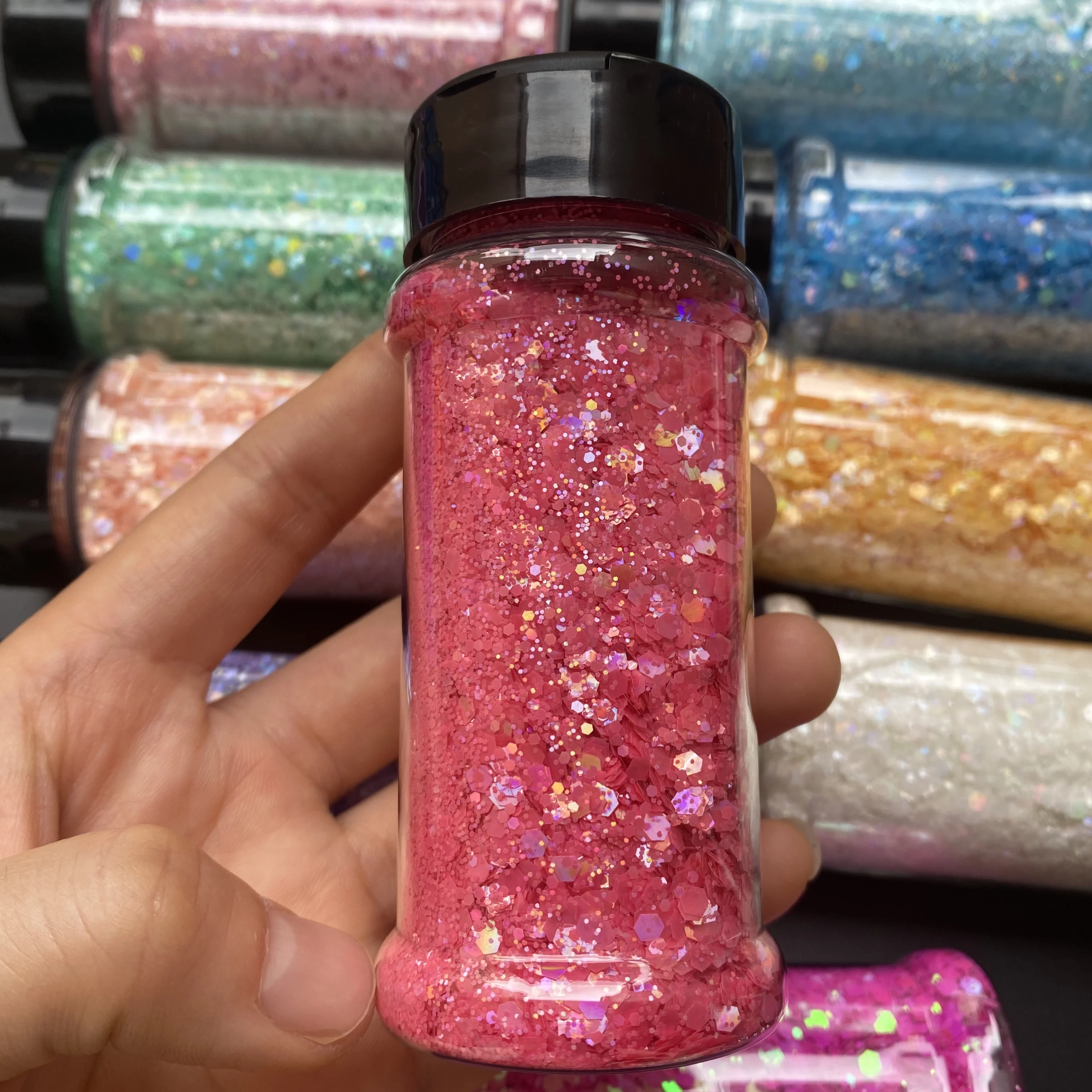 Wholesale Price 2oz Shaker Loose Chunky Glitter Bulk for Nails Crafts Resin