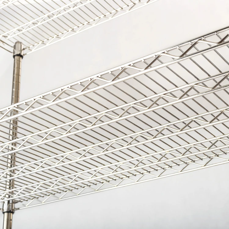 Adjustable metal kitchen rack stand shelf stainless steel wire shelving with ss304 and ss201