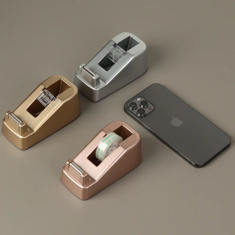 Nordic light luxury rose gold tape seat labor-saving,sealing, tape cutter Office heavy manual packing tape machine