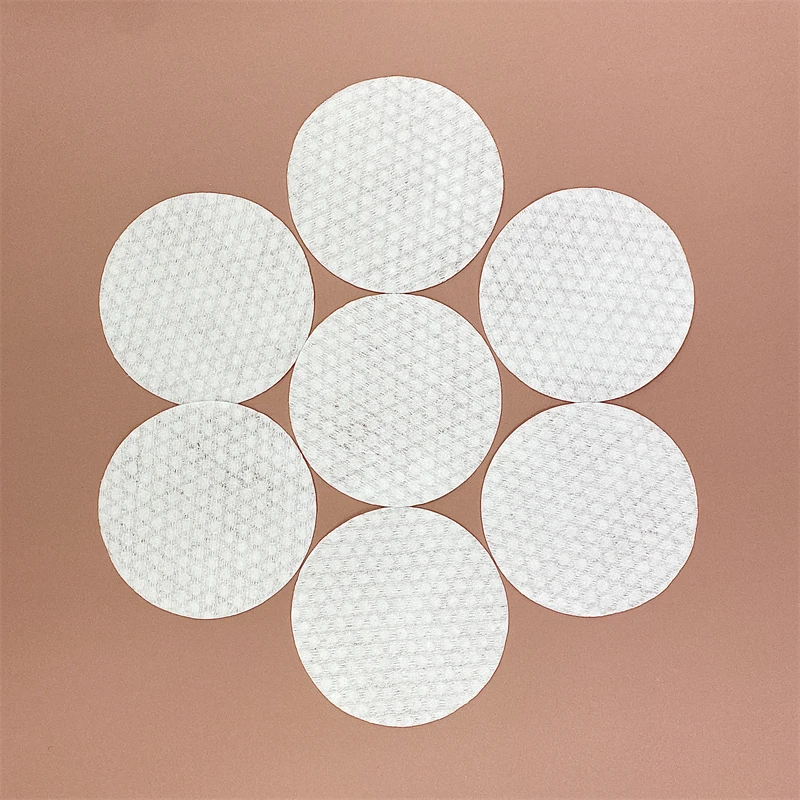 YE29 OEM Factory supply exfoliator embossed dots non woven round cotton pad for nail