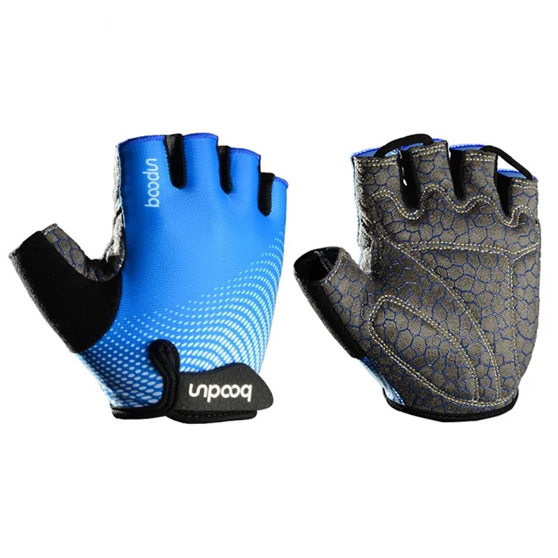 HBG 1096 Finger less Shockproof Bike Gloves for Men Women Cycling Gloves anti slip gym gloves