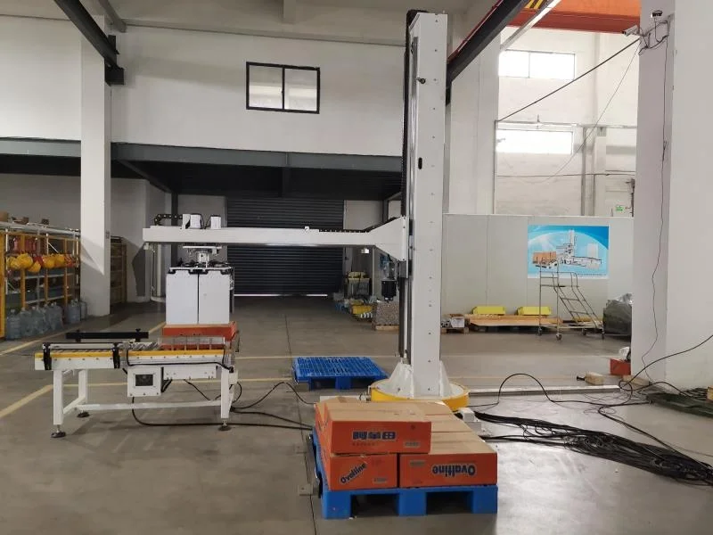 
rotate column carton case bag palletizer machine 