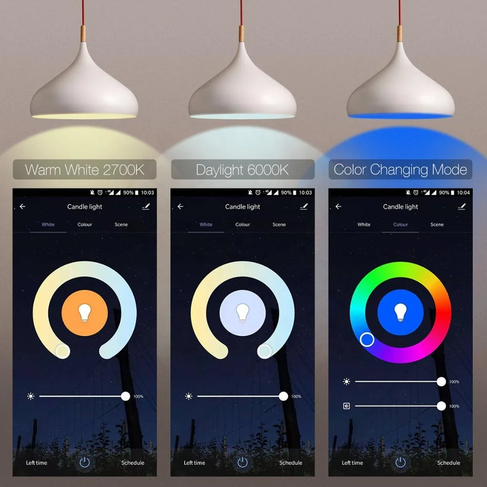  Tuya Google Assistant Alexa 8 Вт 850LM Wi-Fi RGB E26 E27 B22 с регулируемой яркостью WIFI умная Светодиодная лампа умный дом светодиодная
