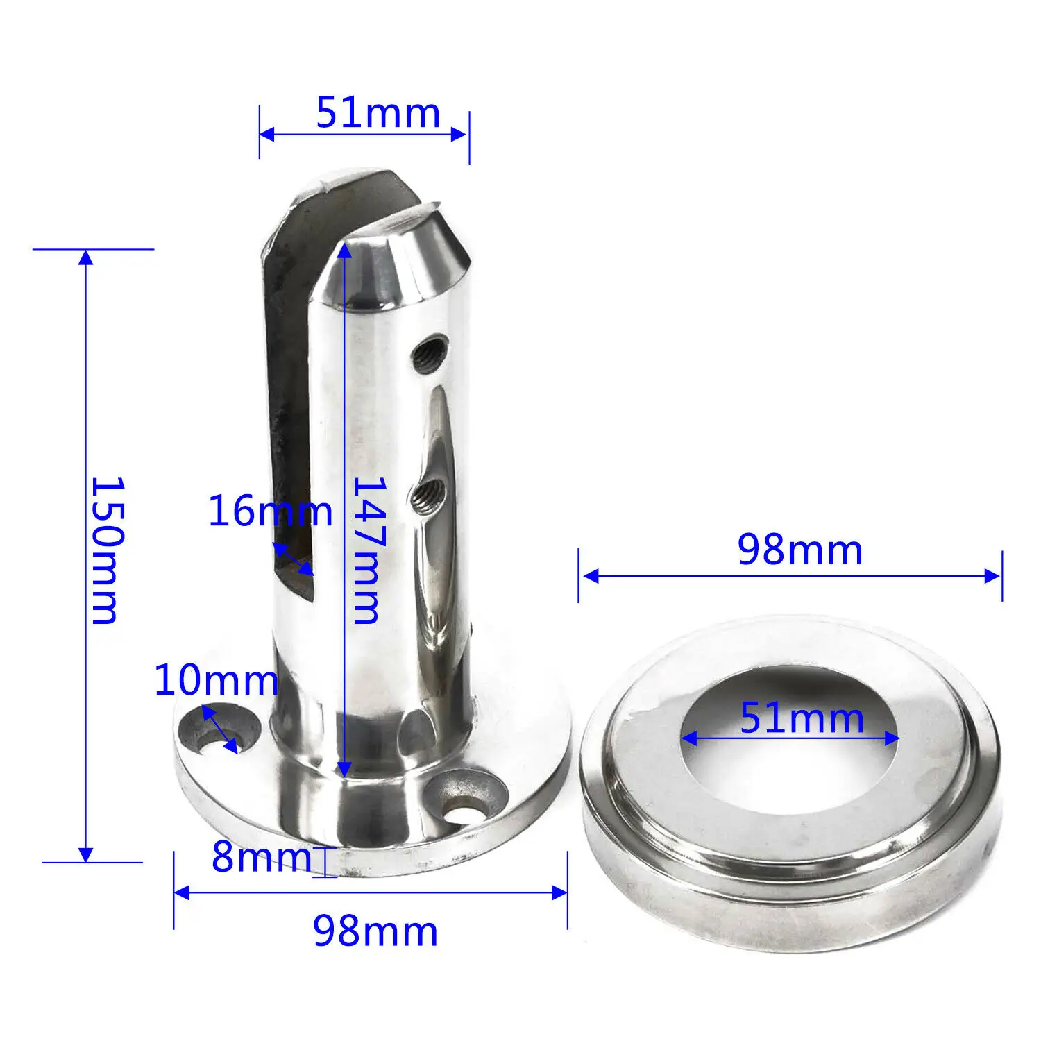 Balcony Railing Swimming Pool Glass Fence Spigot round glass spigot