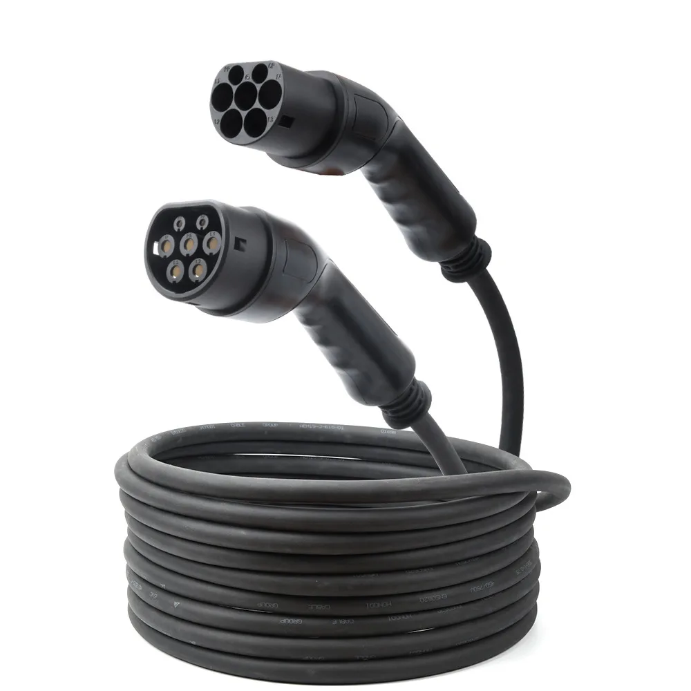 Car Ev Charging Cable Type 2 Portable Ev charger 16A 250V Type2 to Type2 Portable Smart Fast Charging Ev Charger