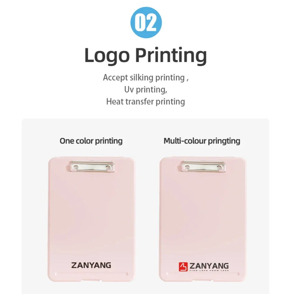 Wholesale A4 File Storage Folder Plastic Storage Clipboard with Low Profile Clip