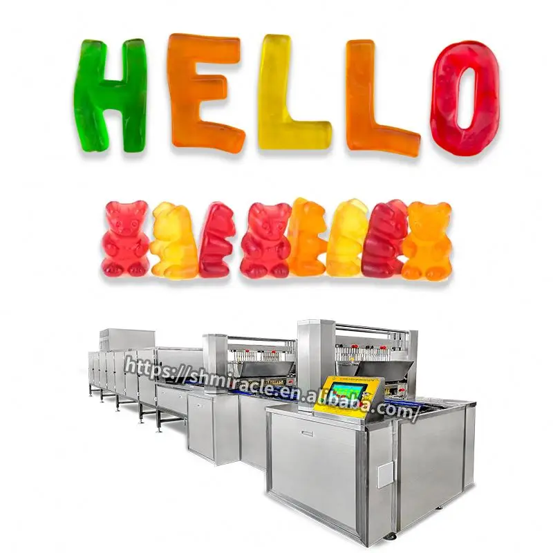 Industrial 50 - 1200Kg Gelatin Full Automatic CDB Jelly Gummy Machine Manufacturing Equipment