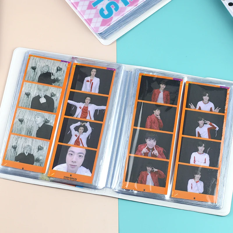 4 Cut Collect Book PVC Photo Album for 2*6 Inch Photos/idol Card/postcard/bookmark