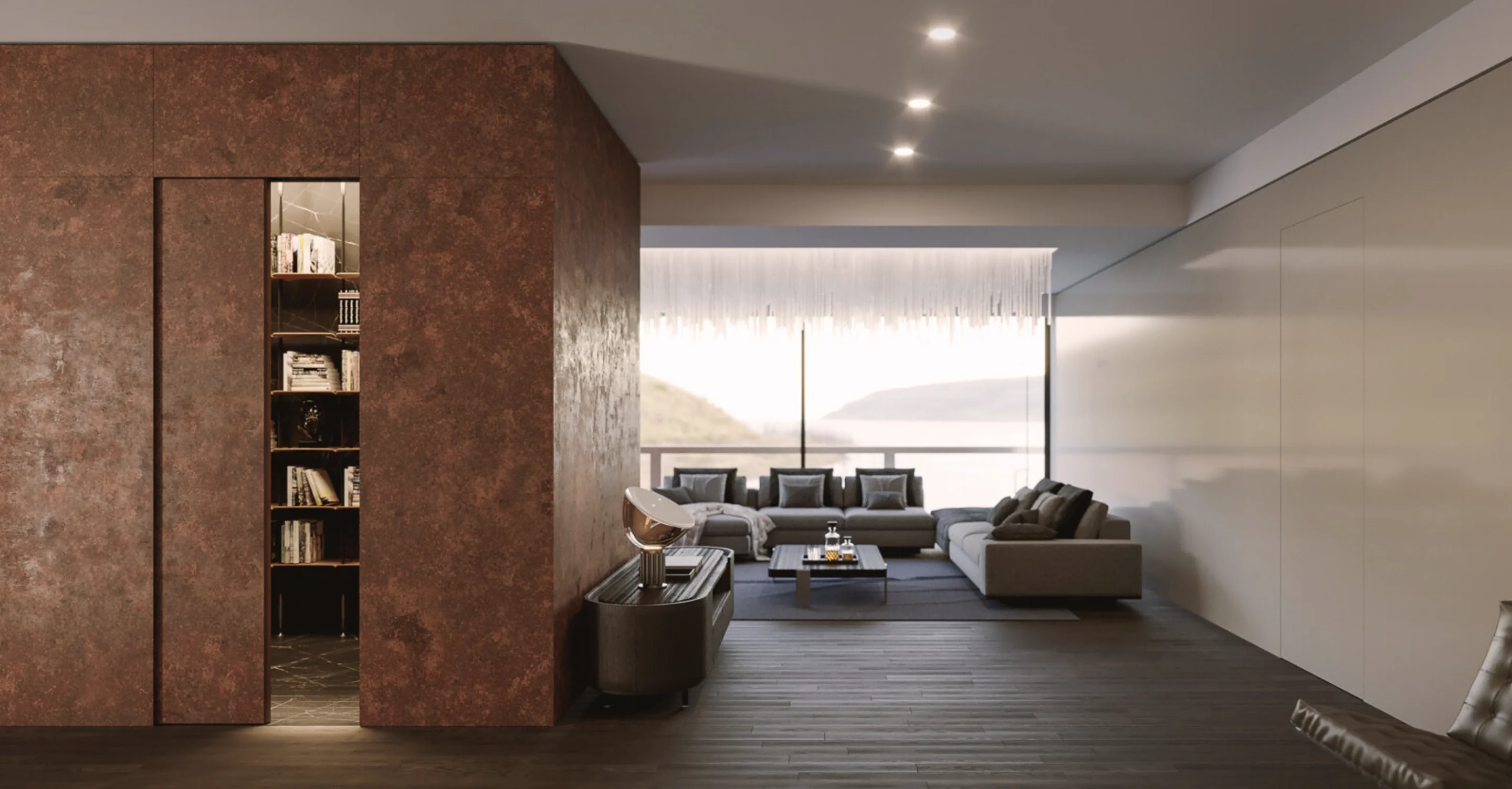 Aluminum Invisible Recessed Secret Door Minimalist Interior Hidden Interior Frameless Hidden Pocket Door Hidden Sliding Door