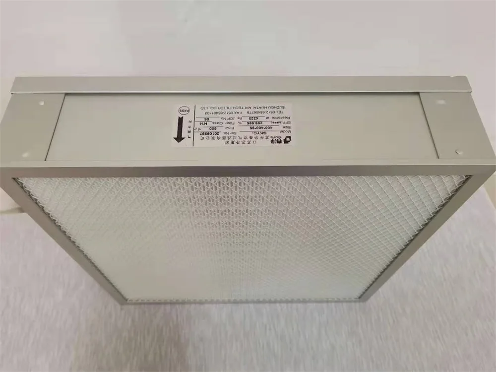 High Efficiency Air HEPA Filter H14 Aluminum / Galvanized Frame for Industry HVAC AHU