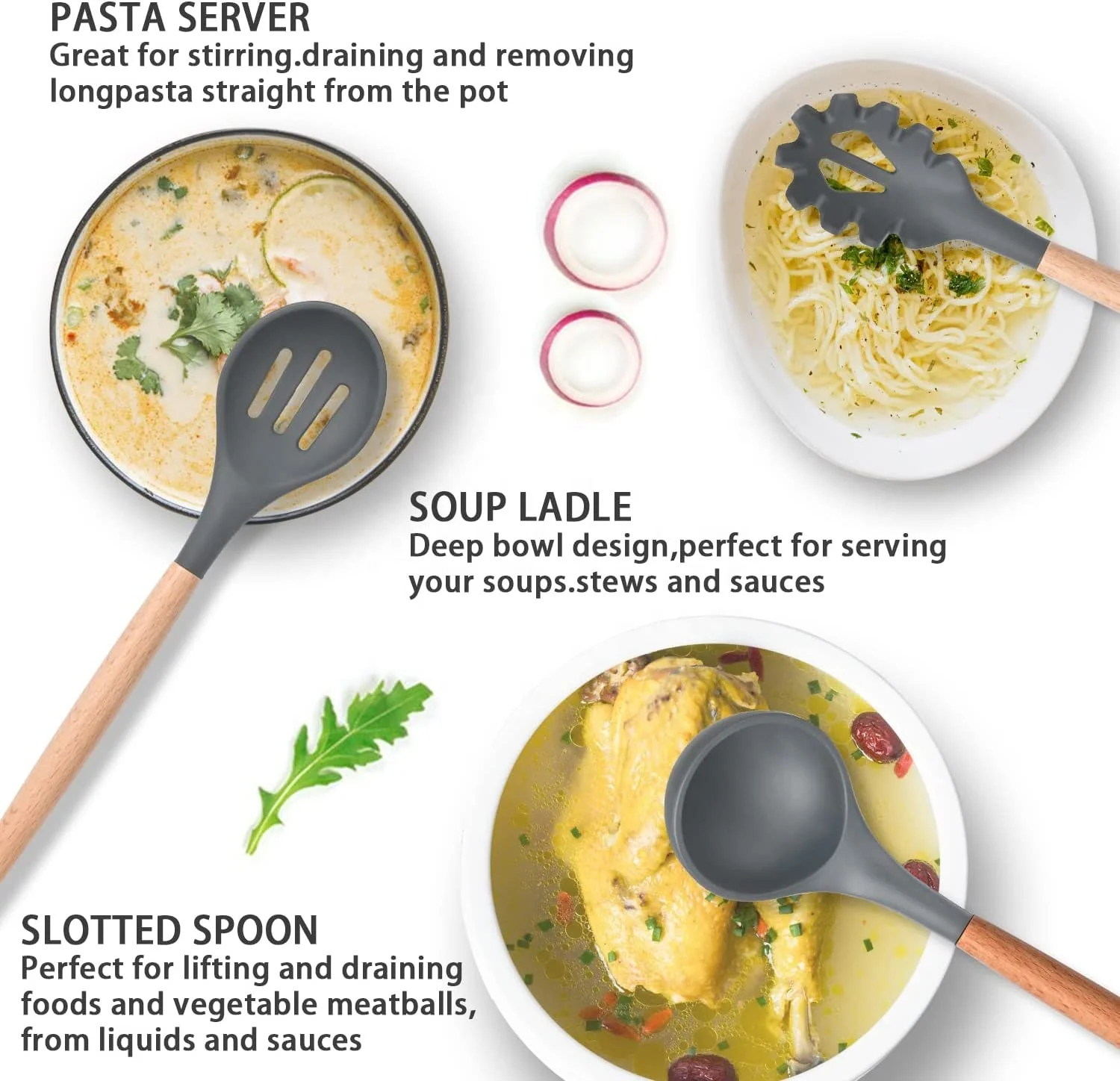 Factory Good Price 12 Pieces Silicone Kitchen Utensils Set With Wooden Handle 12PCS Silicone Kitchen Tools Kitchen Accessories