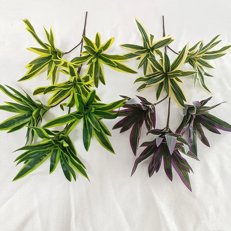 Artificial Lily bamboo simulated green indoor plant for home decoration Artificial plastic tropical Brazilian wood leaf branch