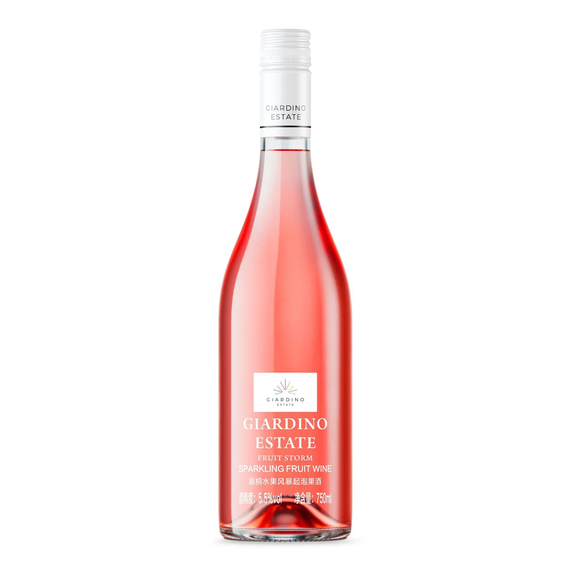 Professional Manufacturer 750ml Sparkling Wine Pink Sparkling Fruit Wine For Home