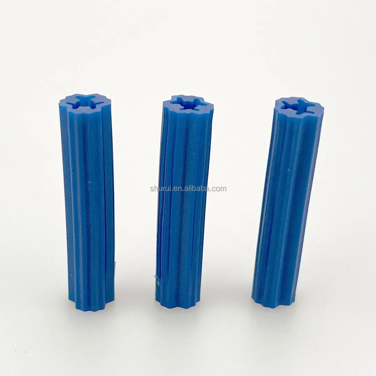 100pcs 6mm Long-Lasting Plastic Wall Plug with Fixing Nail PE Material Wall Plug Plastic Anchor