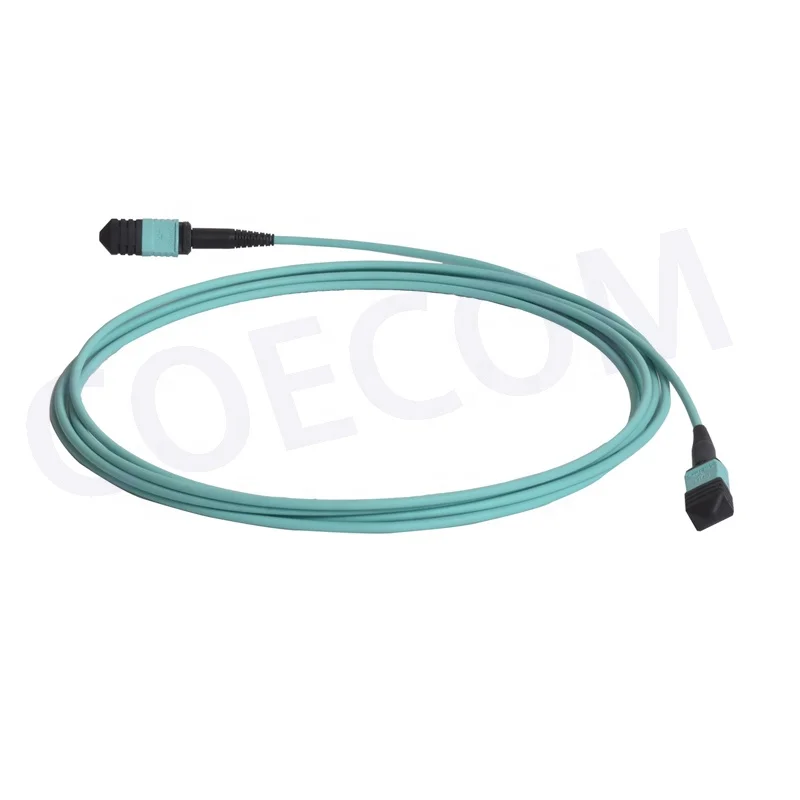 High Speed MPO Fiber Optical Patch Cords MPO / MTP Patch Cord MPO Trunk Cable Assembly, 0.3db Loss