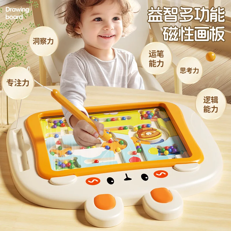 Magnetic Color and Number Maze Toys for 3+ Year Old Kids Magnet Maze Board Game Learning Educational Counting Matc Puzzle Toy