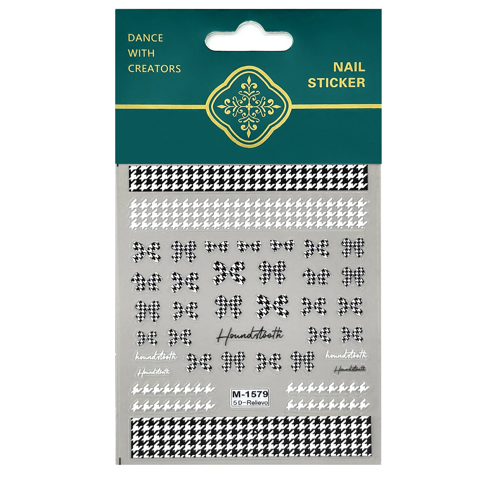 Nail Decal Wholesale Free Samples Nail Stickers Checker Bowknot Valentines Sticker for Nail