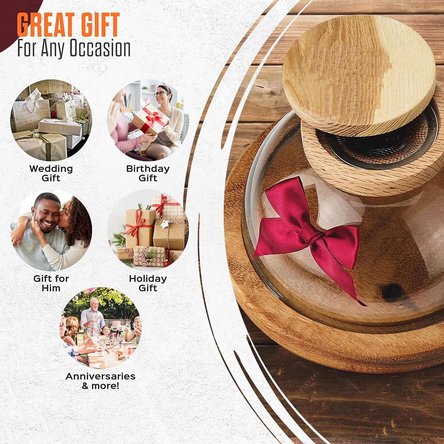 Cocktail Smoker Box Smoking Wood Chips Whiskey Smoker Kit with Torch Cocktail Smoker Kit with Torch Cheese, Meats