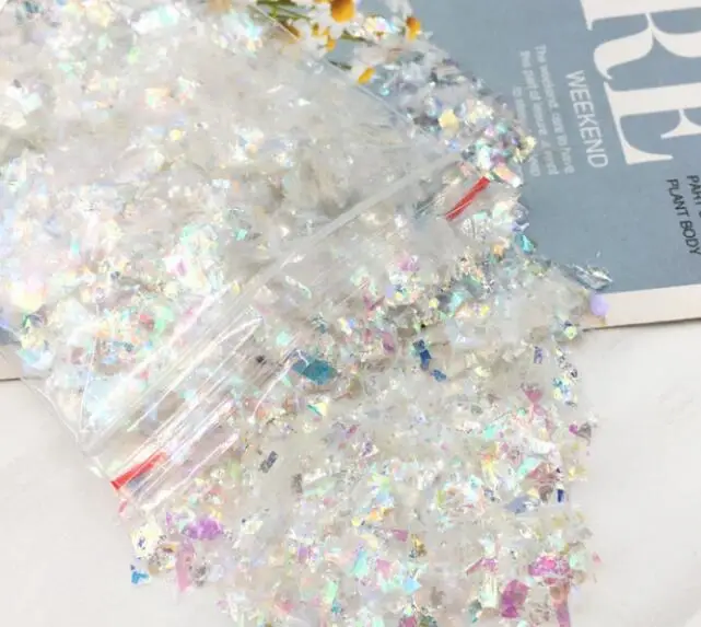 DIY Glitter Nail Paper Slime  Glitter Suger Paper Decorate Slime Making Kit Slime Accessories