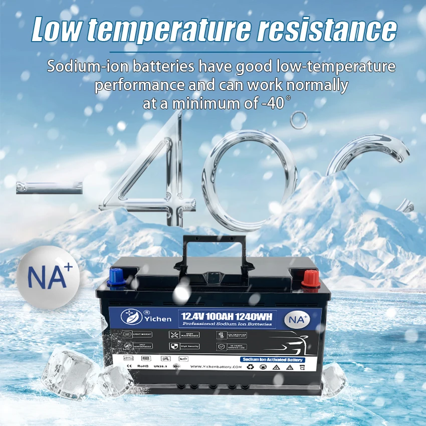 CCA1000 12.4V Sodium Ion Battery 12V 12 Volt 100ah NA ion Battery for Car Motorcycle Marine Starting