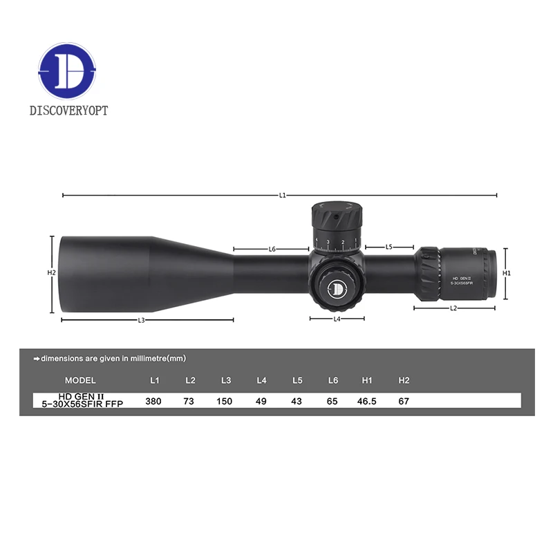 Новое открытие первая фокальная плоскость красная подсветка HD GEN2 5-30X56SFIR охотничий прицел с нулевой остановкой
