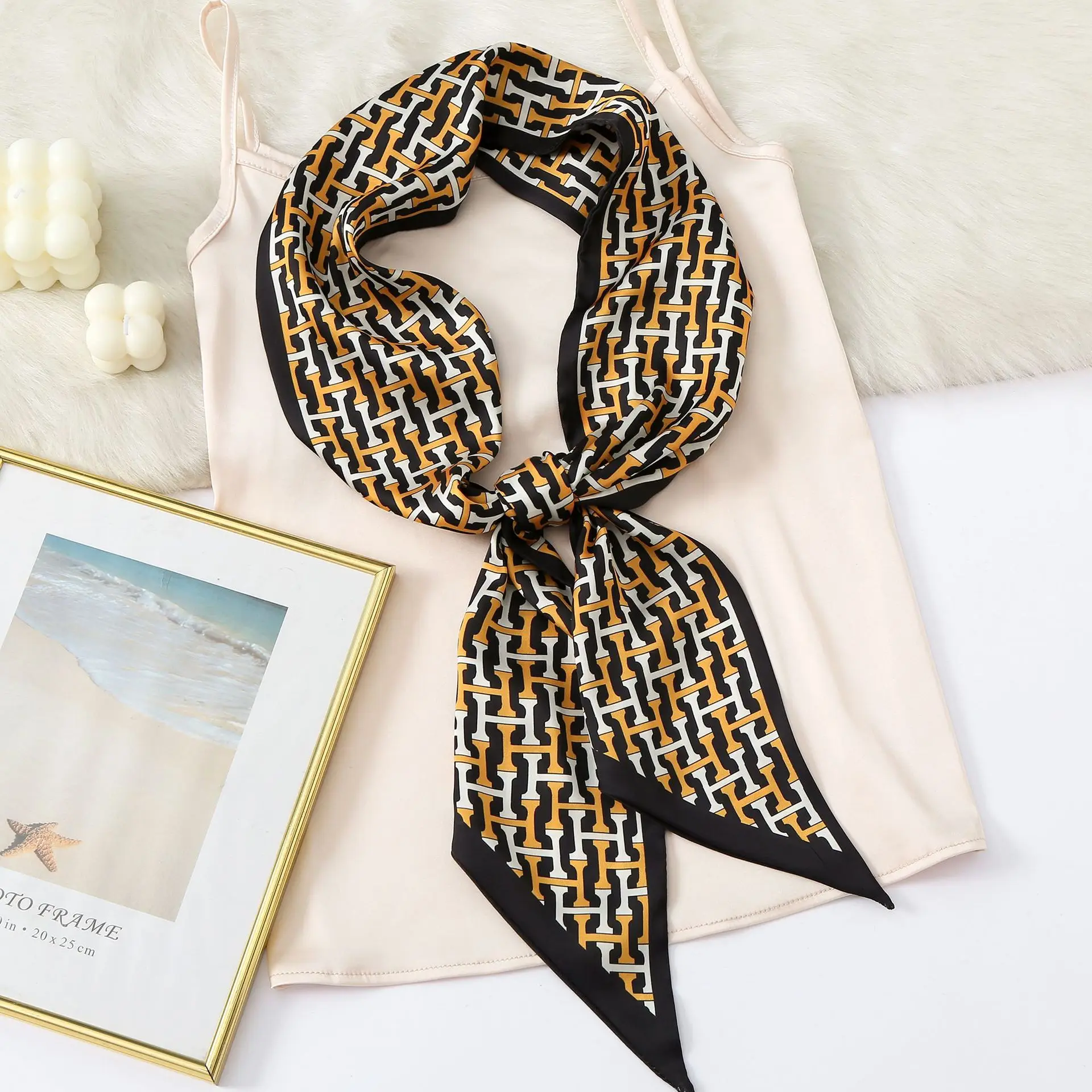 Новинка Весна 2022, резинка для волос из полиэстера с буквенным принтом