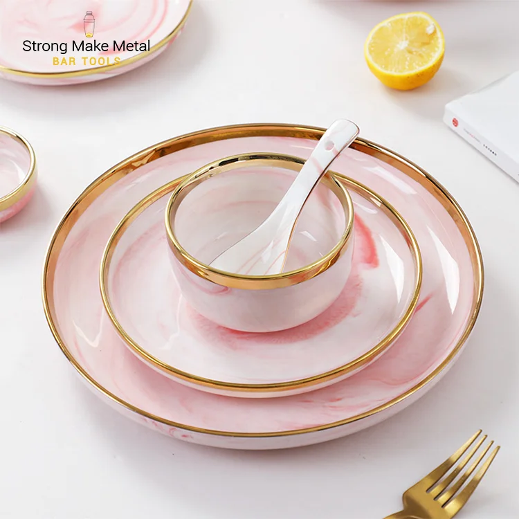 Luxury factory outlet 9pcs 18pcs 26pcs china dinner set luxury dinnerware porcelain tableware elegant dinnerware sets ceramic
