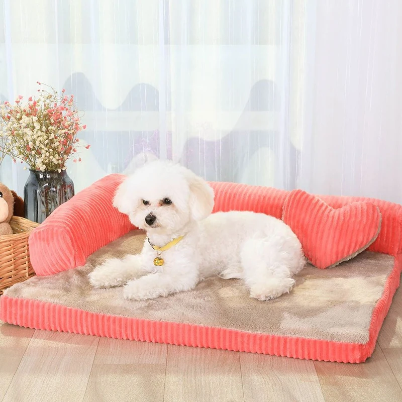 Waterproof Lined Orthopedic Durable Pet Sofa Bed Soft Calming Sleeping Puppy Warming Puppy Bed