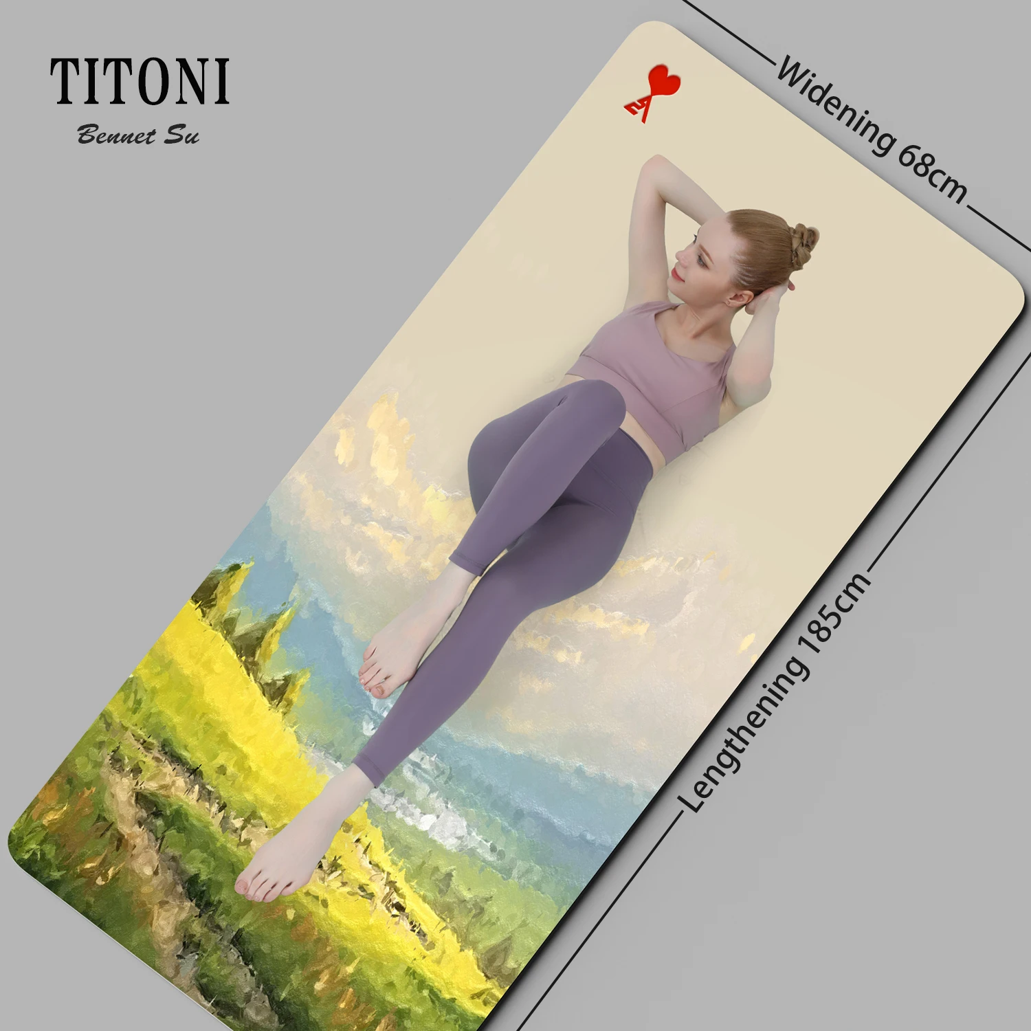 TITONI Premium Polyurethane Natural Rubber Gym Mat Perfect Performance with Strong Grip Custom Logo for Pilates-Online Sale