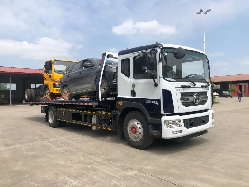 High performance new 12 ton 6 wheel electrically hydraulic control left steering crane lift car crane tow wrecker truck