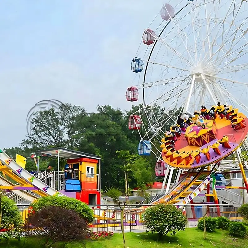 China Manufacturer Amusement Rides Flying UFO Disc Rides 24 Seats Track Disk Ride For Sale