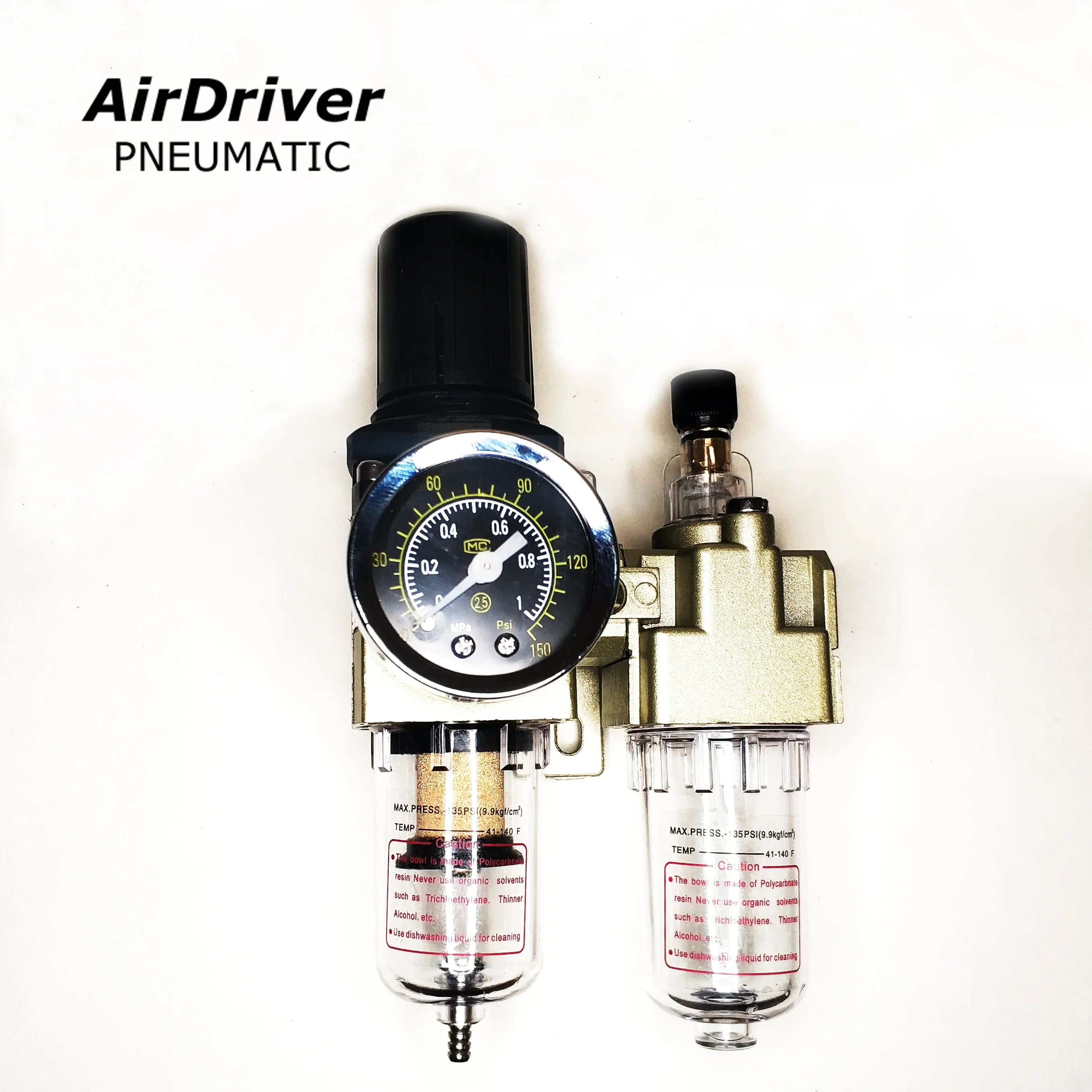AC2010-02 Pneumatic Regulator Air Filter Air Source Treatment With Brass Filter FRL UNIT
