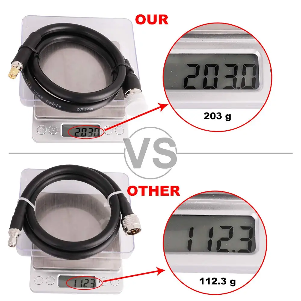 50 Ohm Coaxial Cable low loss LMR400 PE/PVC/LSZH jacket Coaxial Cable