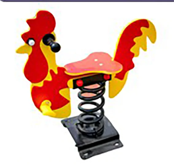 Outdoor PE Board Rocking Horse for School-Age Children Made From LLDPE & Steel Play Amusement Park Use