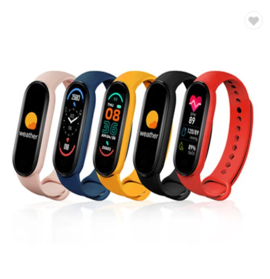 JCX/M6 Smart Bracelet 5 colors AMOLED Screen Smartband Heart Rate Fitness Tracker Sport IP67 Waterproof M6 Smart Watch