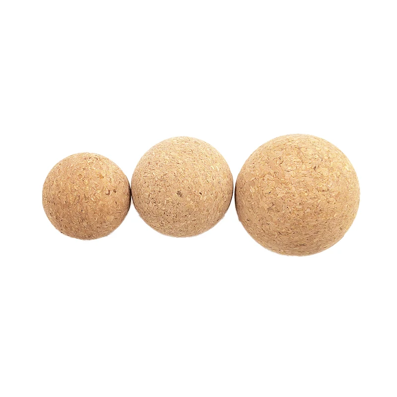 Eco friendly gift fitness yoga retreat supplies wooden balls foot massager cork balls for muscle pain relief