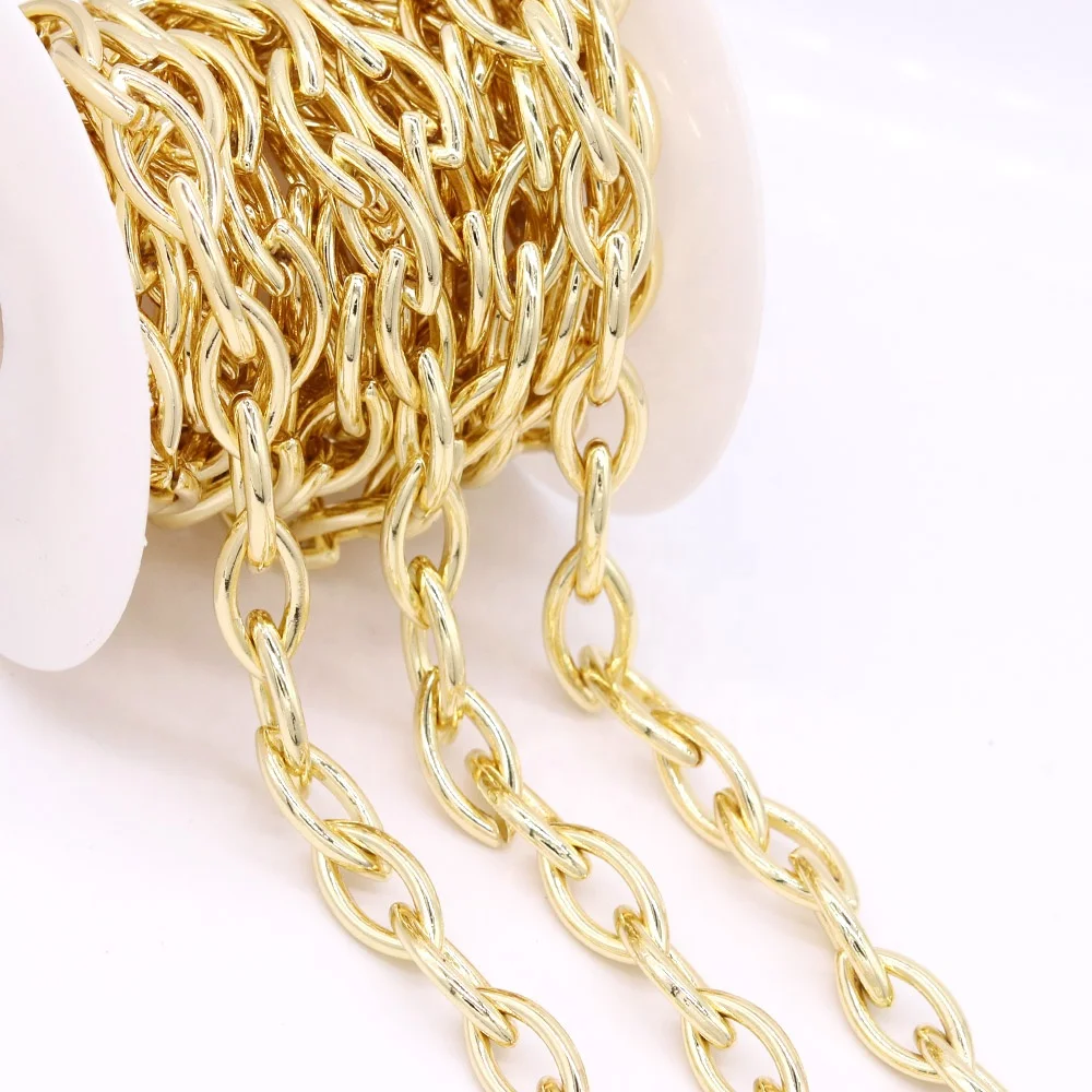 Fashion Ins Style Gold Plated Paper Clip Chain Jewelry For Party