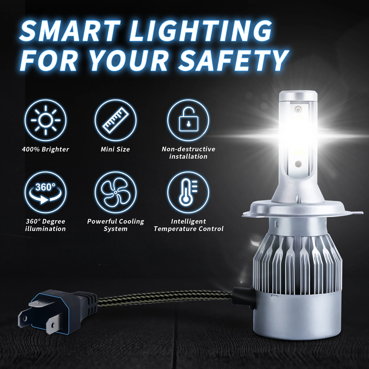  C6 led p9 7s f7 y7 h4 яркий велосипед 12 Вт мотоцикл 360 градусов светодиодная фара лампа для автомобиля грузовика мотоцикла
