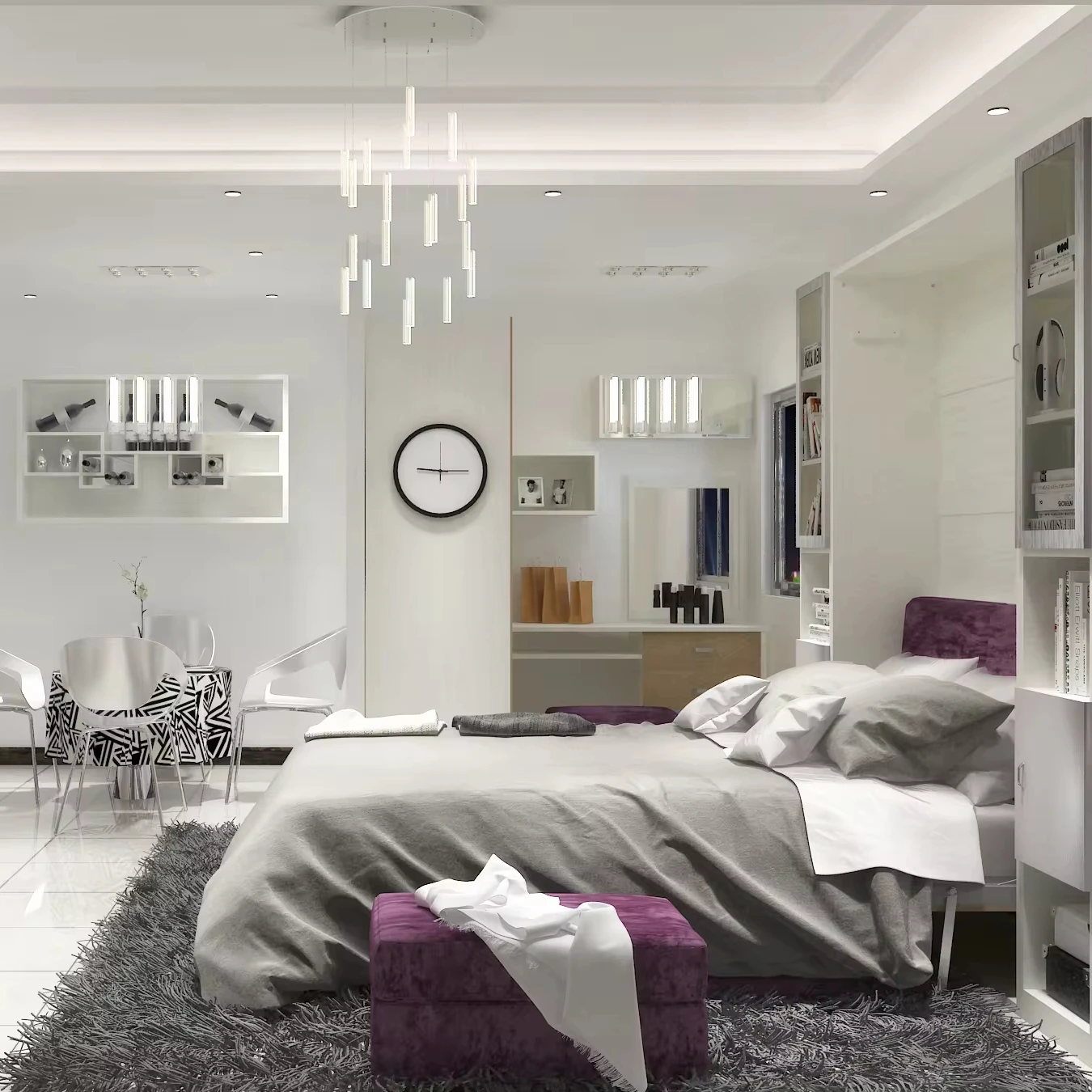 Space Saving Living Room Furniture Lift Up Or Down Folding Murphy Wall Bed