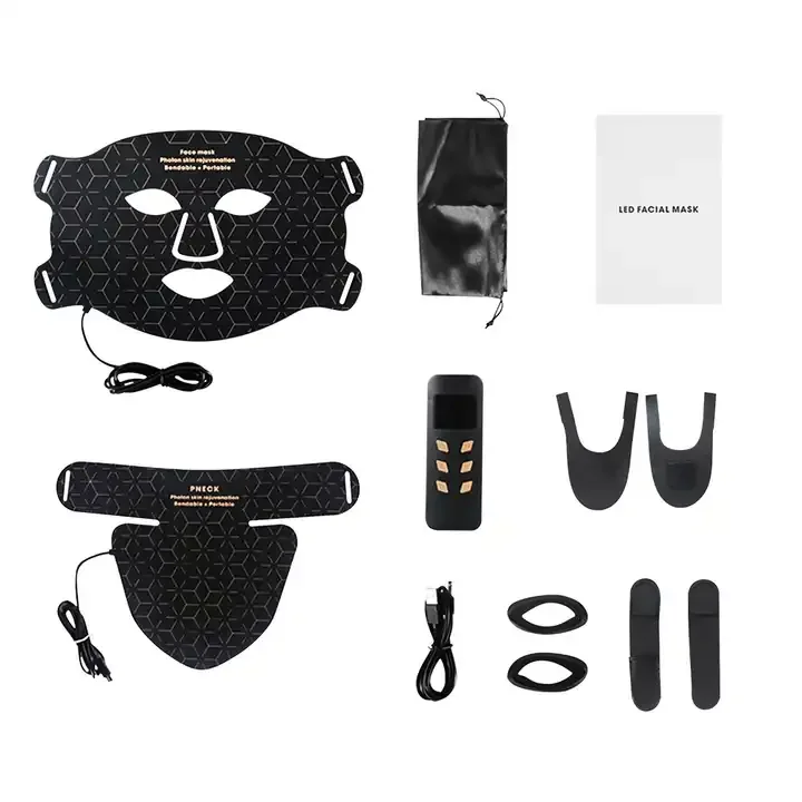 2024 Silicon Soft Bendable Silicone Skin Care LED Facial Mask With Neck Chest Treatment Beauty Home Use